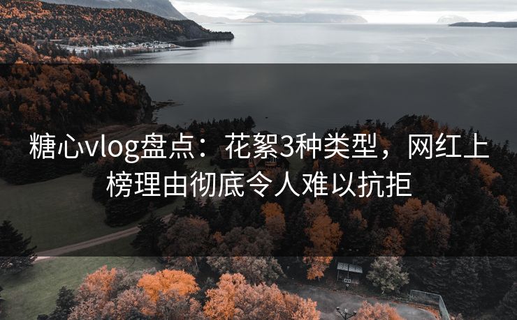糖心vlog盘点:花絮3种类型,网红上榜理由彻底令人难以抗拒 糖心vlog盘点:花絮3种类型,网红上榜理由彻底令人难以抗拒
